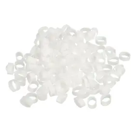 Uxcell 734301652810 Silicone Rubber Bands Rings 100pcs Non-slip 1/2 Inch Flat White For Books Art
