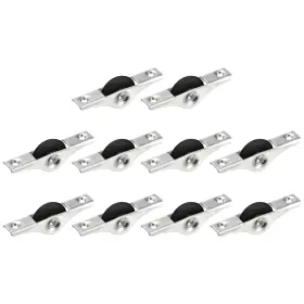 Uxcell 745060829283 10pcs 30mm Sliding Door Nylon Pulley Window Wheels Wardrobe Cupboard Black
