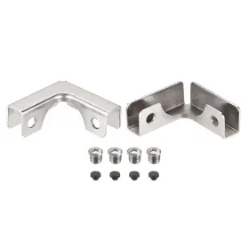 Uxcell 746453379026 2pcs Glass Fixing Clip For 6-10mm L-shaped Combination Bracket