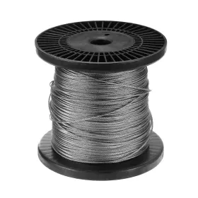 Uxcell 781954220941 1/16 Inch 600ft 304 Stainless Steel Cable Wire Rope With Reel 7 X Strands