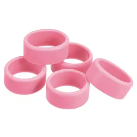 Uxcell 782685956468 5pcs Silicone Rubber Bands Rings Non-slip 1 Inch Pink For Wrapping Paper