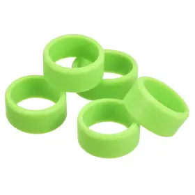 Uxcell 782685956482 5pcs Silicone Rubber Bands Rings Non-slip 1 Inch Green For Wrapping Paper