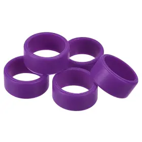 Uxcell 782685956499 5pcs Silicone Rubber Bands Rings Non-slip 1 Inch Rose Red For Wrapping Paper