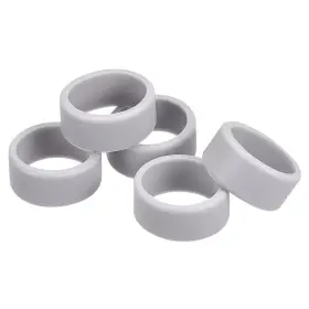 Uxcell 782685956536 5pcs Silicone Rubber Bands Rings Non-slip 1 Inch Grey For Wrapping Paper Cord Wraps