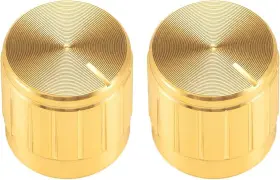 A18082400ux0197 Uxcell 2pcs 17x17mm Aluminium Alloy Potentiometer Volume #b-2pcs-gold Gold