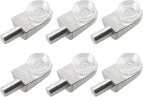 A18090700ux0365  Uxcell Shelf Support Pegs 20pcs Glass Bracket Zinc Alloy Nail Rod Joint Suction Cup 5mm