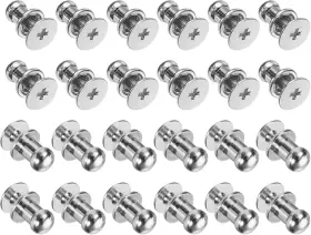 A24061300ux0867 Uxcell 24pcs 0.2 Inch X 0.27 Mini Round Knobs Silver