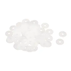 Uxcell A24082600ux0621 60pcs M4 Nylon Flat Washers 4mm Id 15mm Od 1mm M4x15mmx1mm White