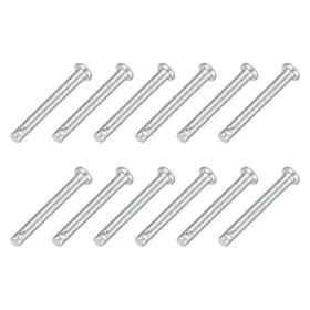 Uxcell A24121000ux0532 12pcs 1/8 Inch X 1 Single Hole Clevis Pins 304 Silver