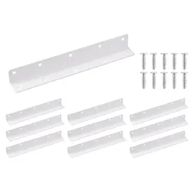 A26012900ux0526 Uxcell 20pcs Corner Brace 7.87x0.98x0.98 Inch Stainless Steel Shelf L Bracke
