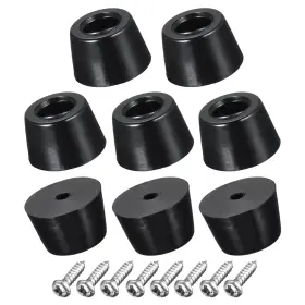 B09m9wzwyw Uxcell 0.55 Inch W 0.35 H Round Rubber Bumper Feet With Screws Washer 8pcs Black
