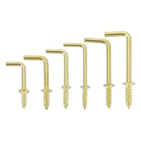 B0dbhvmbsv Uxcell 120 Pcs Carbon Steel L-shape Right Angle Screw-in Hooks