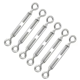 V-chen V-sstm4 6 Pcs 304 Stainless Steel Turnbuckle M4 Heavy Duty Cable Wire Tensioner H