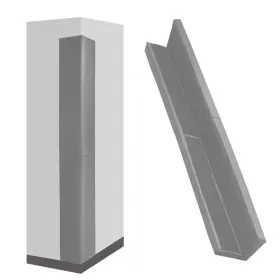 Vancl 765123344607 Wall Corner Padding Guard 60x5x2 Light Grey Heavy Duty Edge Protector Mat