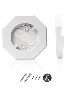 Vapikirv 608571832091 Siding Mounting Block White Octagon Kit With Builtin Box