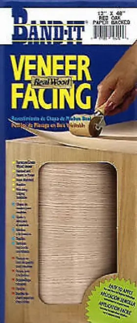 12410 Veneer Technologies Red Oak Real Wood Paperback Facing 12-inch X 48-inch