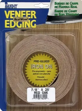 78210 Veneer Technologies Red Oak Real Wood Iron-on Edgebanding 7/8-inch X 25-ft