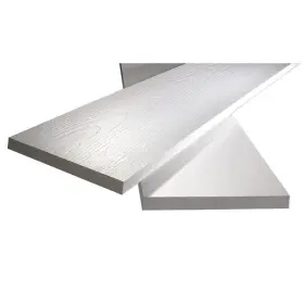 827002203 Veranda Trim White Pvc Vinyl Reversible Wood Grain/smooth 3/4 Inch X4.5 X8ft 6-pack