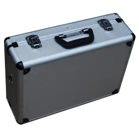 Vestil 691215076166 Portable Tool Boxes 14 Inch X18 X6 Aluminum Removable Shoulder Strap Silver