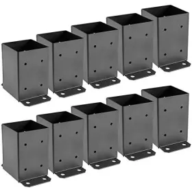 Vevor 00uf3p 10pcs 4x4 Post Base 4 X Inch Inner Size 3.6 Wood Fence
