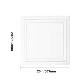 Vevor 077685097632 Drop-in Ceiling Panels 16 Units 20x20ftft High-quality Styrene Sheets