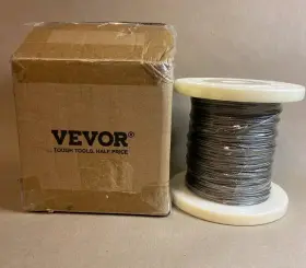 16-328 Vevor 1/16 Inch 304 Stainless Steel Wire Cable Rope 328ft Roll Railing New