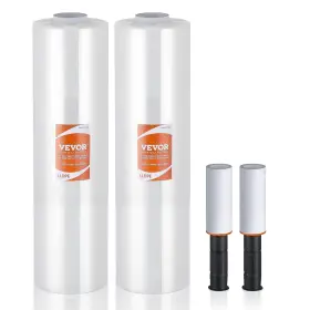 Vevor 197988201793 Stretch Film 15 Inches X 1200 Feet 2 Pack 80 Gauge Industrial Strength
