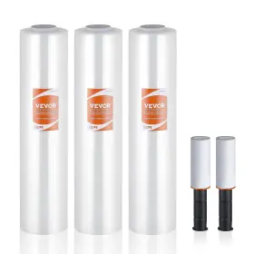 Vevor 197988203735 Stretch Film 15 Inches X 1000 Feet 3 Pack 60 Gauge Industrial Strength