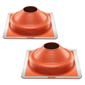Vevor 197988645627 2pc Metal Roof Pipe Flashing Boot Fit 6.25 Inch -11.75 High Temp Silicone