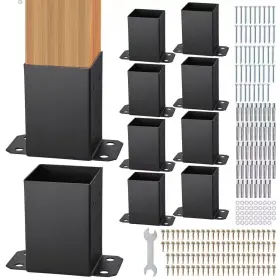 Vevor 313024318311 10-pieces Post Base 4 Inch X Internal 3.6 Heavy-duty Powder-c