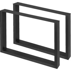 Vevor 739210162108 Black Metal Table Legs Set Of 2 Steel 31x23 Inch Dining L