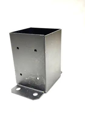 Vevor 744759234667 4x4 Steel Post Base Bracket Heavy Duty Black Powder Coat