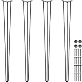 Vevor 840281547760 Hairpin Table Legs 36 Inch Black Set Of 4 Desk 880lbs Load Capacity Hairp