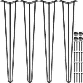 B08lt58ry2 Vevor 18 Inch Black Hairpin Table Legs Set Of 4 Heavy Duty 880lbs Capacity