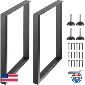 B0cmhfm1s8 Vevor 28 Inch Adjustable Square Steel Table Legs Set Of 2 - 1000lbs Capacity