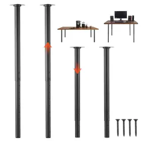 Vevor B0gqd3h36v Adjustable Table Legs 24-40 In Round Steel Furniture 1200 Lbs Max