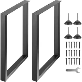 Fxzthsgfx28xxzdt7v0 Vevor 28 Inch Adjustable Furniture Legs Square Reinforced Steel Office Table Se