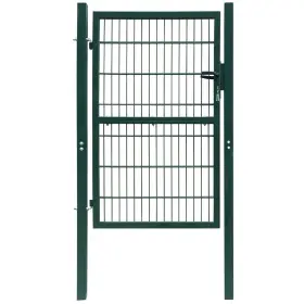 141749 Vidaxl 2d Fence Gate Single Green 41.7 Inch X66.9
