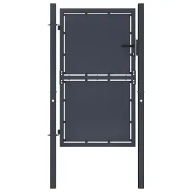 144519 Vidaxl Garden Gate Steel 39.4 Inch X49.2 Anthracite