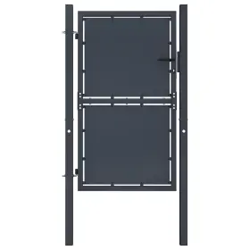 144522 Vidaxl Garden Gate Steel 39.4 Inch X78.7 Anthracite