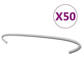 145621 Vidaxl Gabion Hooks 50 Pcs Galvanized Steel 11.8 Inch