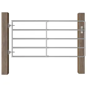 145985 Vidaxl 5 Bar Steel Gate 3ft X