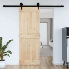 154431 Vidaxl Door Narvik 31.5 Inch X82.7 Solid Wood Pine