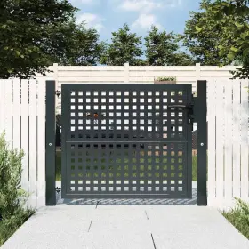 154559 Vidaxl Garden Gate Anthracite 39.4x29.5 Inch Steel - 41.3 X 49.2