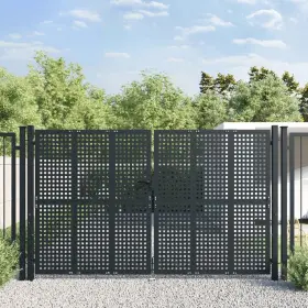 154570 Vidaxl Patio Gate Anthracite 118.1x78.7 Inch Steel