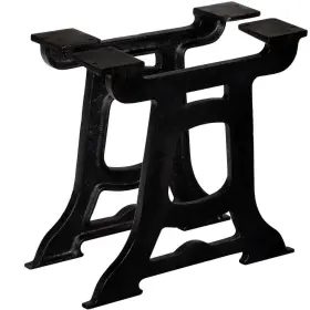 245424 Vidaxl Coffee Table Leg Set Of 2 Black Solid Cast Iron Medium
