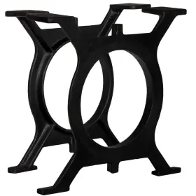 245427 Vidaxl Coffee Table Leg Set Of 2 Black Cast Iron Medium