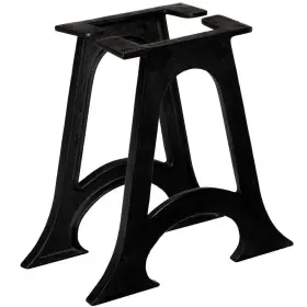 245430 Vidaxl Coffee Table Leg Set Of 2 Black Solid Cast Iron Medium Durable