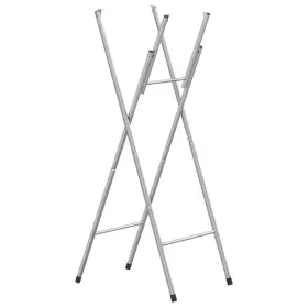 288464 Vidaxl Table Leg Silver Galvanized Steel Standard Foldable Bar