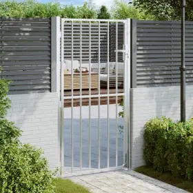 376472 Vidaxl Garden Gate 39.4 Inch X70.9 Stainless Steel